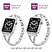 PUGO TOP Replacement for Apple Watch Band 38mm 40mm 44mm 42mm Stainless Steel for Iwatch Series 5/4/3/2/1 for Women (Silver, 38mm/40mm)