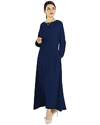 Zofocy Solid Color Women Abaya Modest Muslim Prayer