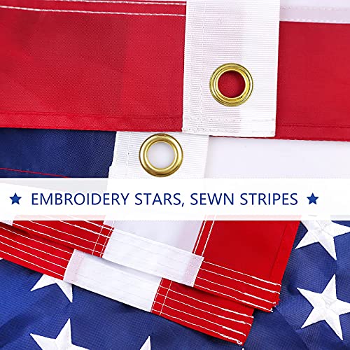 Homissor 4x6 FT American Heavy Duty Flag 100 Made in US with Stitch