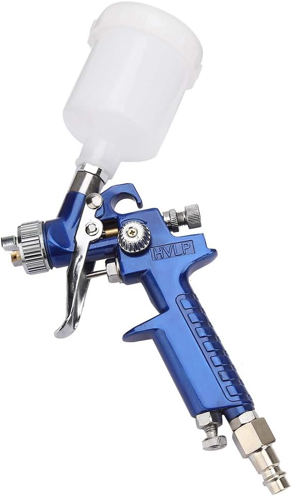 Aluminum Alloy HVLP Pneumatic Spray Gun, Gravity Type Oil Painting Airbrush for Machinery Industry, Automobile, Home