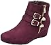 Dream Pairs New Women's GHILE Fashion Double Buckle Side Zipper Platform Wedge Heel Shoes Booties