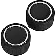 LECWOF Rear Radio Audio Volume Control Knob Dial Tuner Premium Replacement Kit Button Cover Covering Caps Fit For Chevy Chevrolet Silverado 07-13 GMC Cadillac 22912547 (2pcs)