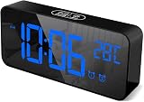 HOMVILLA Digital Alarm Clock with Large LED Display Dual Alarms USB Charging