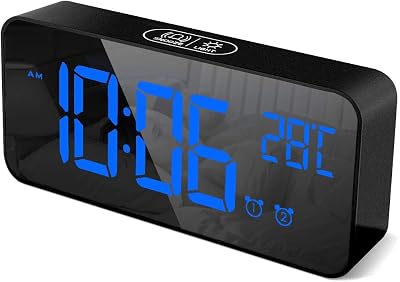 HOMVILLA Digital Alarm Clock with Large LED Display Dual Alarms USB Charging