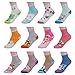 Ezclassy-7-12 Years Old Girls' 12 Pack Crew Socks