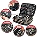 Habe Travel Jewelry Organizer Case - Truly Tangle Free - Space Saving Jewelry Storage Bag - Small Travel Jewelry Box Holds The Most - 12 Pair Earrings, 7 Necklaces, Adjustable Dividers, Large Pocket
