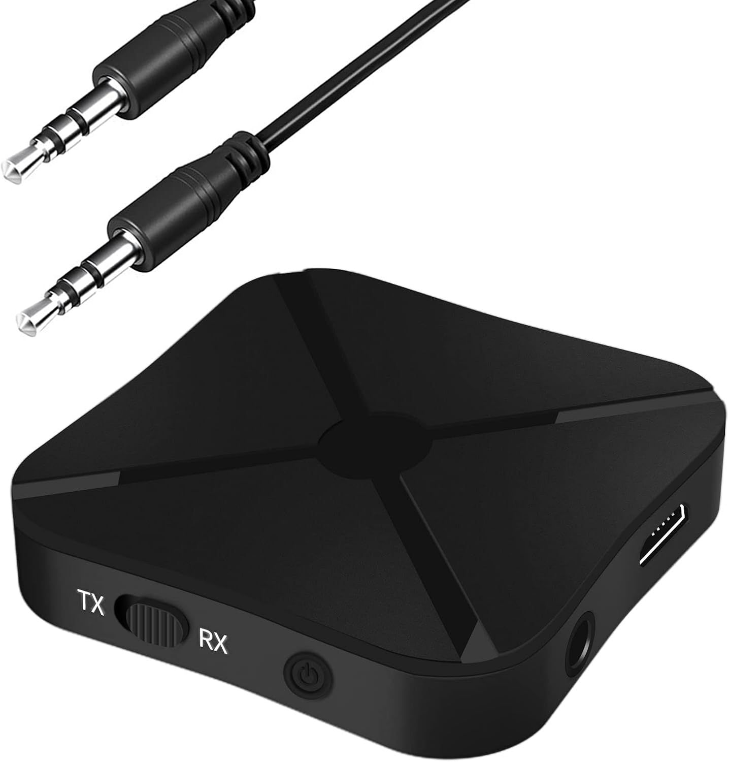 Wireless Bluetooth Transmitter Receiver v4.2 Adapter, 2-in-1 Wireless 3.5mm AUX aptX Low Latency Adapter for TV/Home Sound System for Single Bluetooth Signal Device