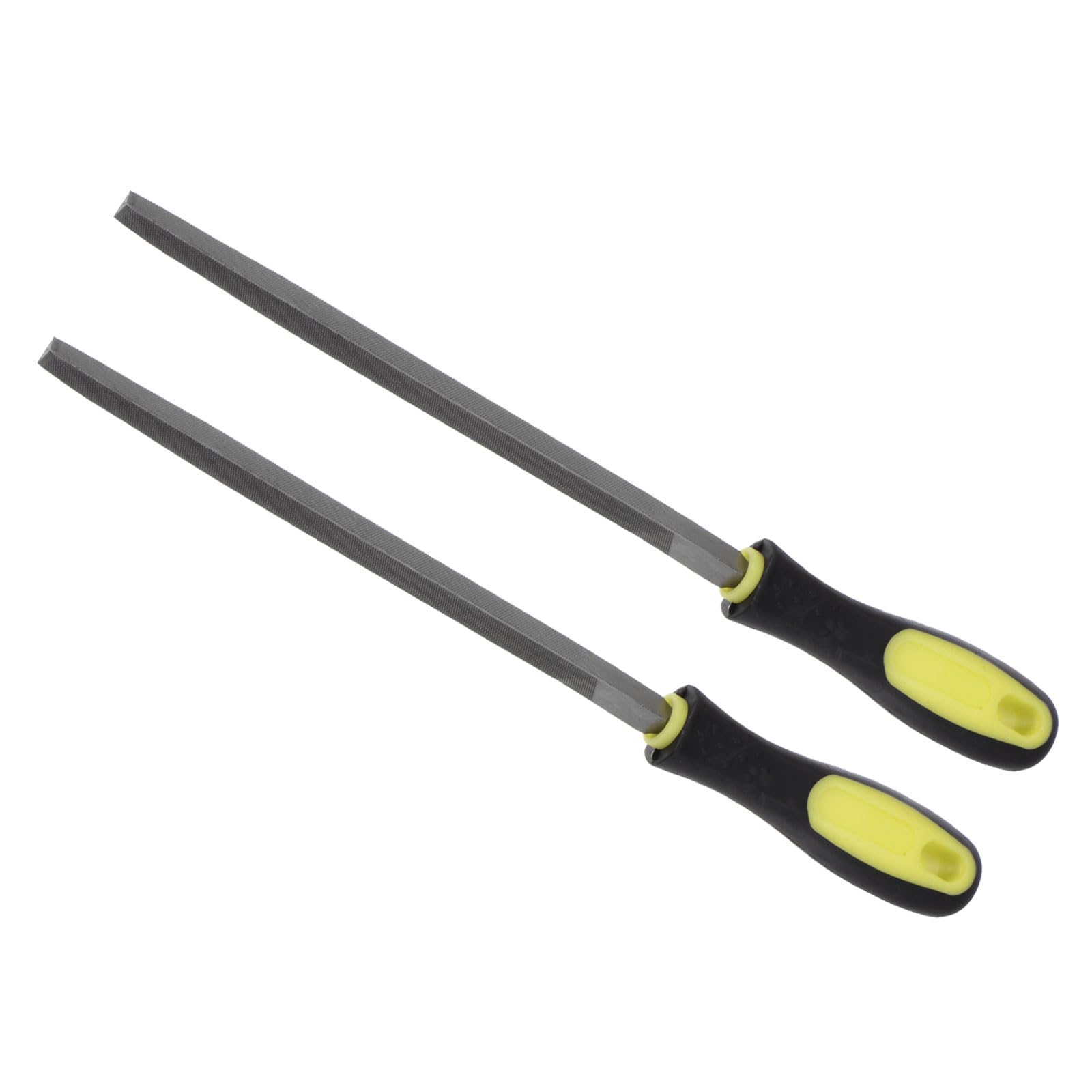 CoCud Triangular File, | 8 Inch File Length |, High Carbon Steel Medium Cut File Hand Rasp with Anti-Slip Grip Handle - (Applications: for Shaping Metal Wood Plastic), 2-Pieces