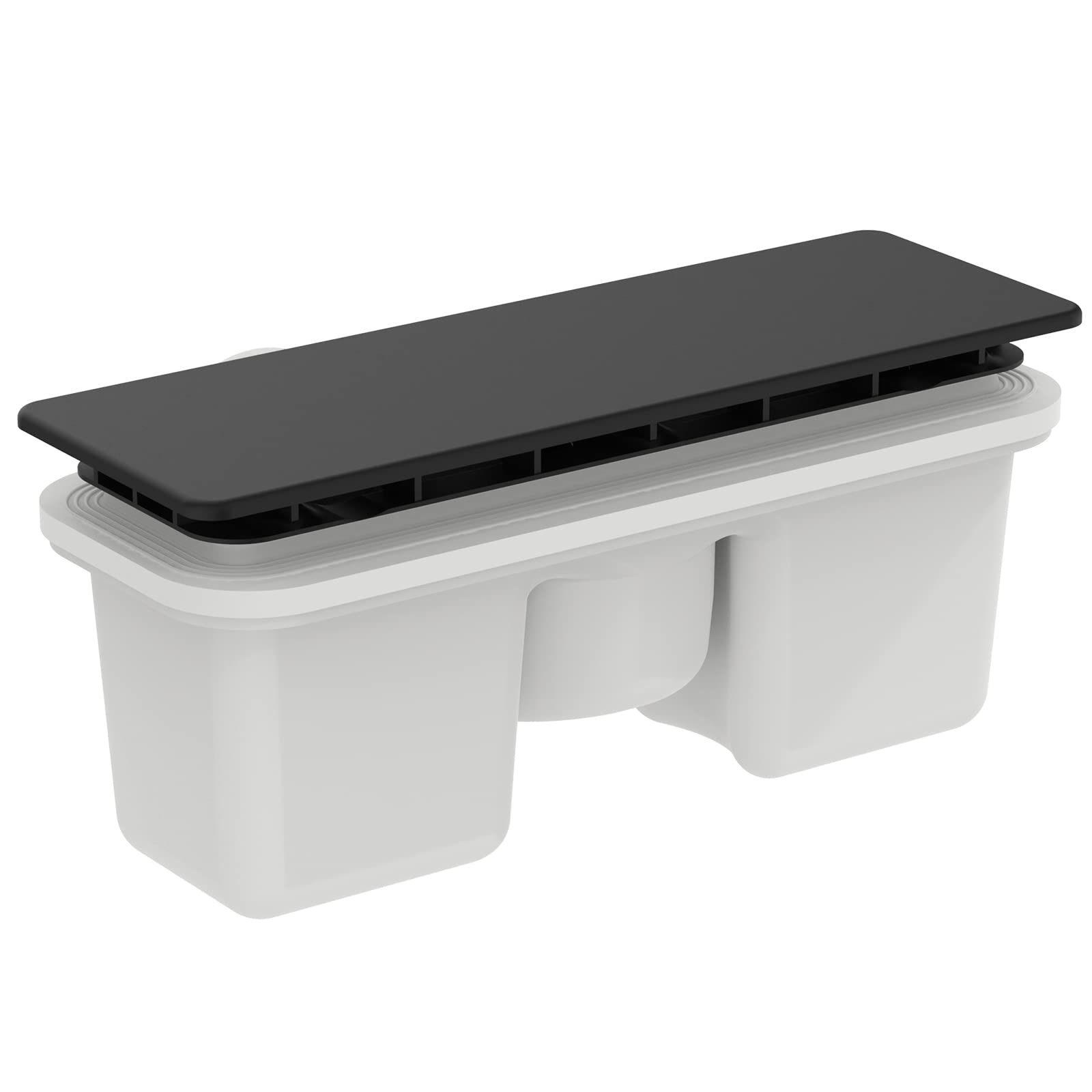 Ideal Standard - Rectangular Inspectable Waste 220x80x78.5mm, Black Shower Tray