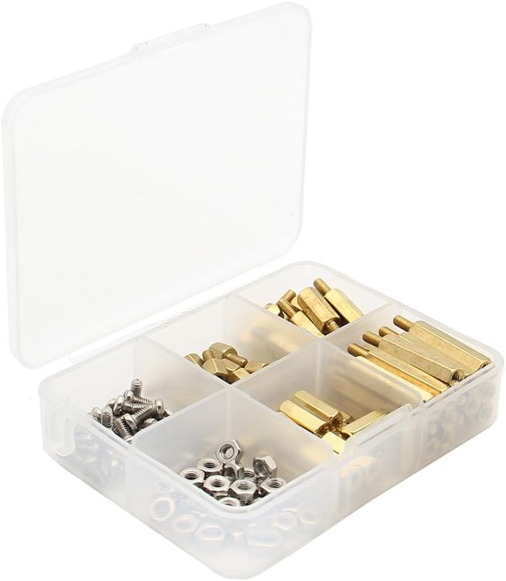 Geekworm Raspberry Pi Installation Tool - 100 Pcs/Lot M2.5 Series Hex Brass Spacer/Standoff + Nuts + Screws for Pi 5/4/3/Zero W/3A+ - Image 5