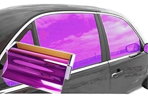 JNK NETWORKS Reflective Car Window Tint Film - One Way Window Mirror Glass Shield Automotive Tinting Sun Blocking Anti UV Heat Control for Car SUV Truck Tractor Boat House Purple 40 Inches x 10 Feet