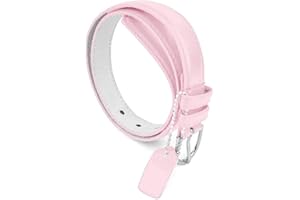 BELLE DONNE Belts For Girls, Kids Belt, Girls Belt, Skinny Belt, PU Leather Belts, Silver Polish Buckle