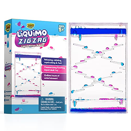 YoYa Toys Liquimo Liquid Zig Zag Motion Bubbler for Kids and Adults - Satisfying Toys for Calming Stress and Anxiety Relief - Fidget Dropping Toy Can Be Used As Colorful Office Desk Toy Timer
