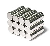 Round Multi-Use Magnets –Bulk Pack of 100– for Refrigerators, Whiteboards, Crafts, Office, and Science, 6MMx2MM