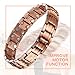 Bracelet,Mens Bracelet,Mens Copper Classic Retro Bracelet,Healthy Unisex Magnetic Pure Copper Double Row Therapy Bracelet Pain Relief for Arthritis