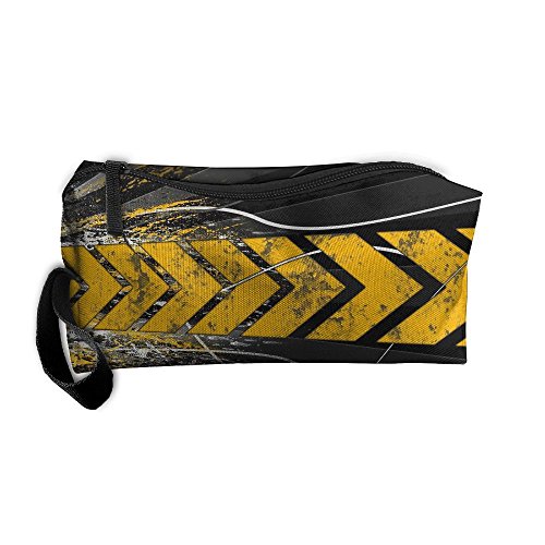 Cosmetic Bags Brush Pouch Makeup Bag Yellow Conveyor Belt Zipper Wallet Hangbag Pen Organizer Carry Case Wristlet Holder
