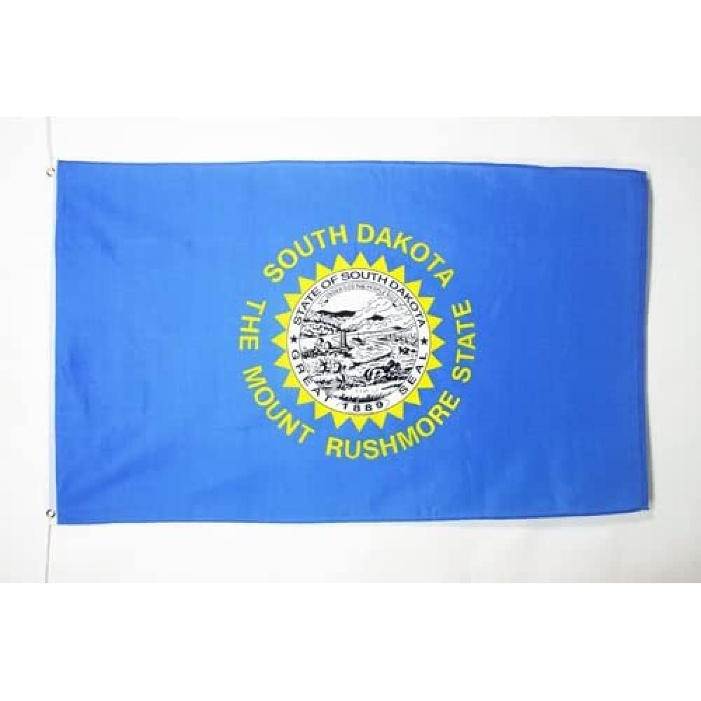 AZ FLAG - South Dakota Flag - 3x5 Ft - 100D Polyester Us State Of Dakota Du Sud Banner with Two Metal Grommets - Fade Resistant - Vivid Colors - 3' x 5' Feet - 150x90 Cm — image 1