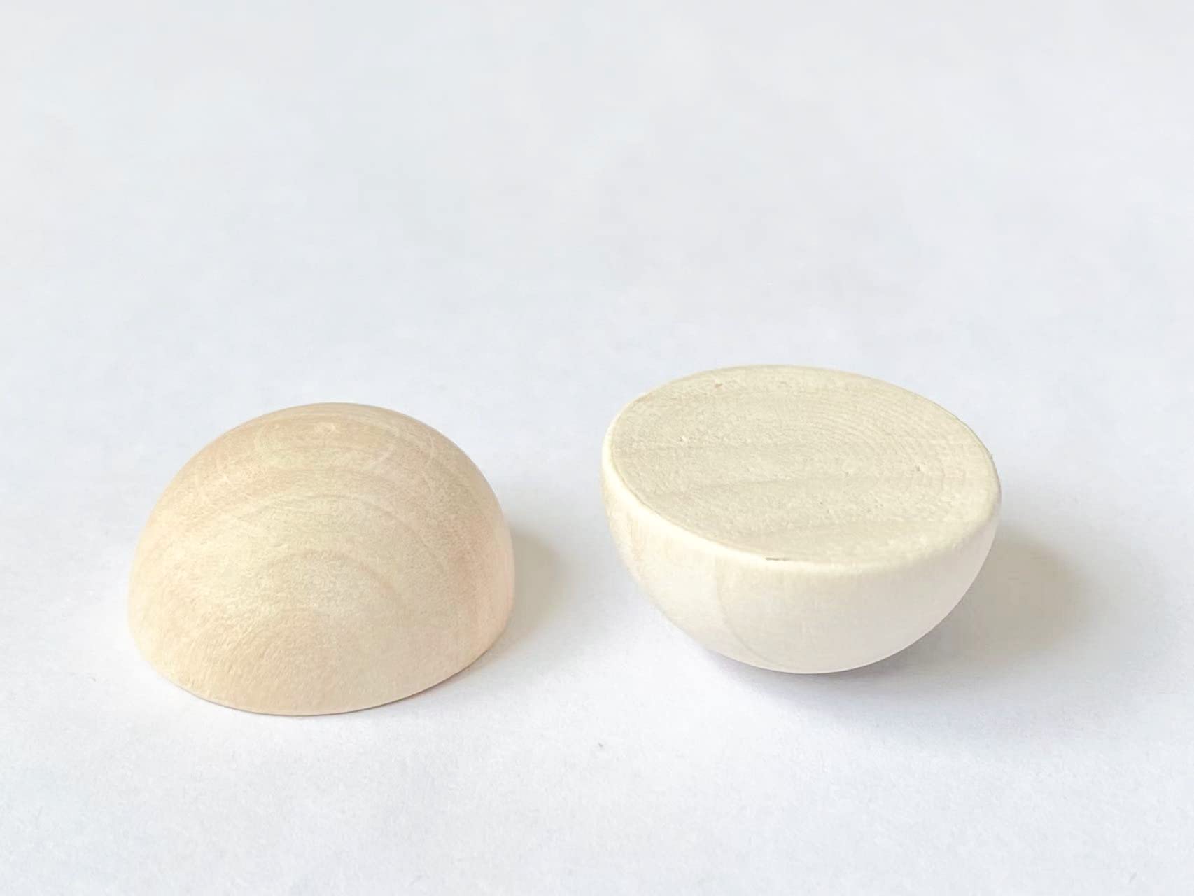 200 Pieces 1 Inch Wooden Split Balls Half Round Wood Beads Unfinished Wooden Half Sphere for DIY Crafts