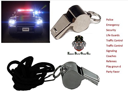 EDOG 2 Premium Quality Sports, Coaches, Referee, Officials, P.E. & Gym Teachers, School Administrators & Emergency - Set of 2 with Variety of Colored Lanyards (Black Police Lanyard) - Thumbnail 3