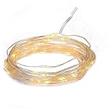 LED String Lights 7ft/2M 20 LED Warm White Color String Lights Indoor Outdoor Copper Wire Led Lights Battery Powered for Patio, Bedroom, Décor (Batteries are NOT Included)