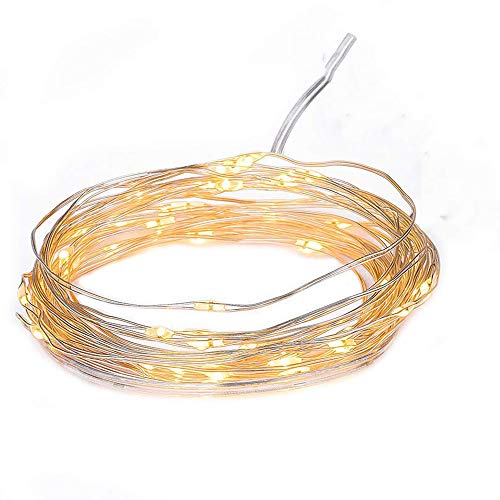LED String Lights 7ft/2M 20 LED Warm White Color String Lights Indoor Outdoor Copper Wire Led Lights Battery Powered for Patio, Bedroom, Décor (Batteries are NOT Included)