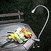 Flexit Bright bbq grill light and task light - flexible gooseneck - 12 LED - magnetic base for barbecue - strong screw clamp for table or work bench - battery operated - aluminum - heat resistant