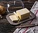 KUKPO Butter Dish - Butter Container With A Stainless Steel Butter Tray And Durable Plastic Cover, High Quality And Elegant Design, Luxury For Your Dinner Table