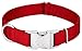Country Brook Petz Premium Nylon Dog Collar with Metal Buckle for Small Medium Large Breeds - Vibrant 30+ Color Selection (Medium, 3/4 Inch, Red)