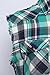 NUTEXROL Men's Casual Flannel Plaid Shirt Sleeveless Cotton Plus Size Vest Green and White L