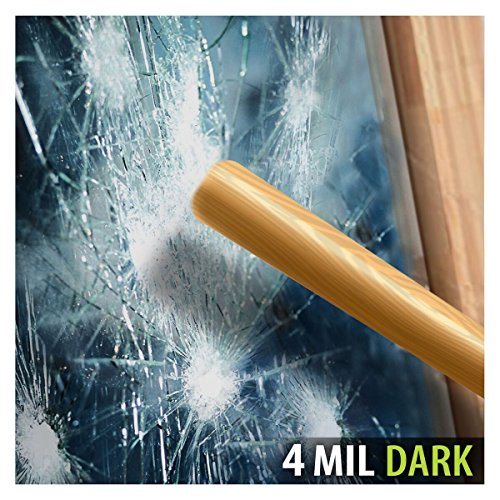 BDF S4MB20 Window Film Security and Privacy 4 Mil Black 20 (Dark) - 36in X 12ft