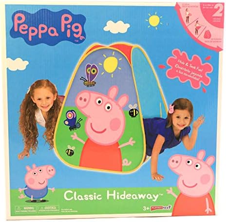 KidPlay Products Peppa Pig Classic Playhut Hideaway Tent Indoor Pretend Play