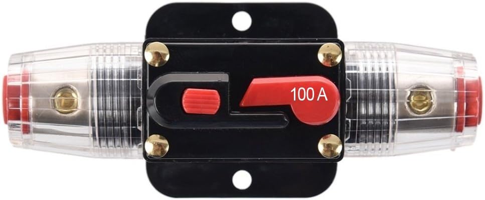 DC 12V-24V Car Protection Audio Inline Circuit Breaker Fuse (100 A)