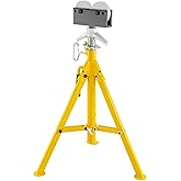 VEVOR 0.5-12 inch Roller Pipe Stand Adjustable Height 32"-55" Pipe 2500Lb Capacity Jack Stands Folding Portable High Folding 