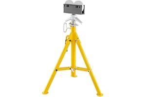 VEVOR 0.5-12 inch Roller Pipe Stand Adjustable Height 32"-55" Pipe 2500Lb Capacity Jack Stands Folding Portable High Folding 