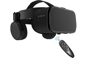 VR Headset for Phone, 3D VR Glasses with Bluetooth Headset and Remote Controller – Immersive Casque VR Headset for iPhone/And