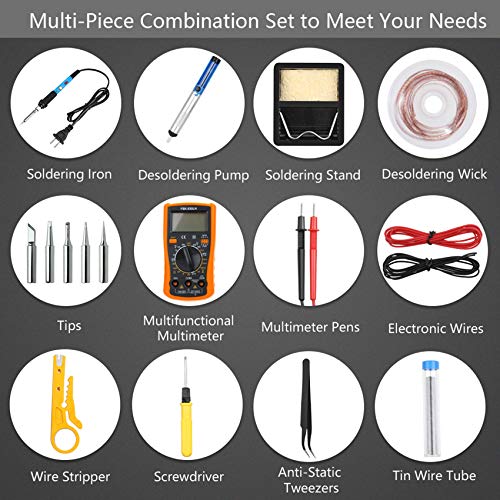Vastar Soldering Iron Kit, Full Set 60W 110V Soldering Welding Iron Kit
