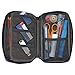 LIHIT LAB Large Capacity Zipper Pencil Case For School Office College, Big Capacity 4 Compartments Pencil Bag Holder Adults Teen Boys Girls, Travel Cosmetics Storage, Jet Black (A7551-124)