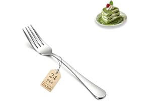 Cake Forks Set of 24, Stainless Steel 14cm Dessert Fork for Cocktail, Dessert, Cake, Tea, Fruit, Cheese, Appetizer Small Fork