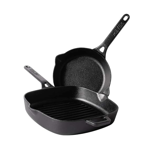 Meyer Cast Iron Pan, Black, 2 Pieces