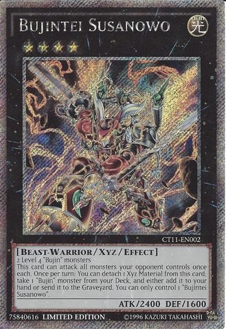 Yu-Gi-Oh! - Bujintei Susanowo (CT11-EN002) - Collector Tin Promos - Limited Edition - Platinum Secret Rare