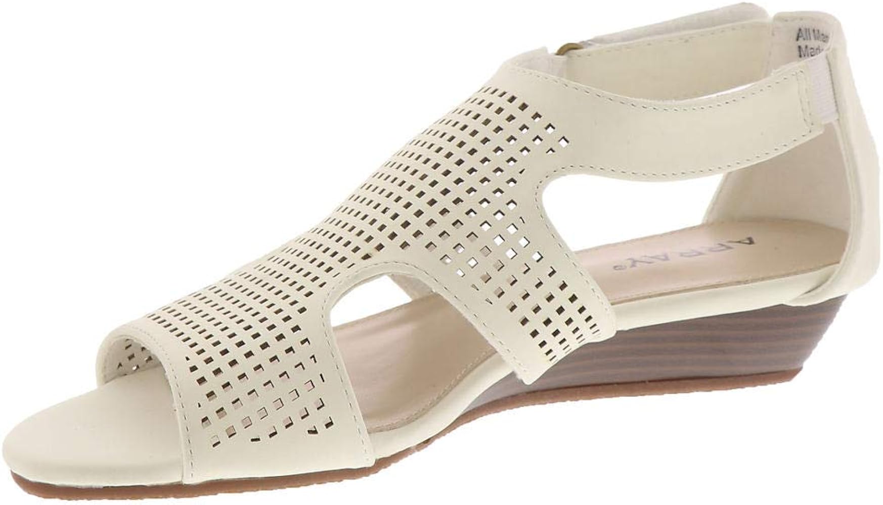 white low heel wedge sandals