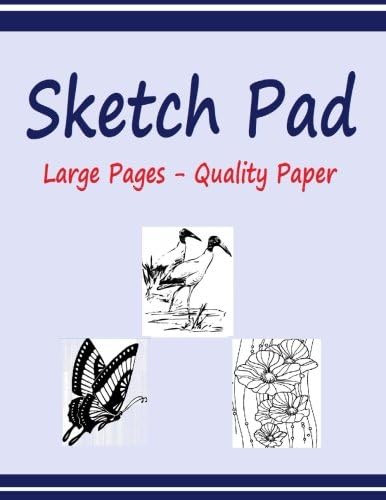 Sketch Pad: Sketch Pad with 120 pages of High Quality 60 lb paper. Large 8.5 x 11 inch. Not Spiral Bound.