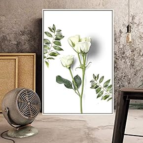 Floating Framed Canvas Wall Art for Living Room, Bedroom Flowers Canvas Prints for Home Decoration Ready to Hang - 16x24 inches