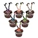 Whaline Halloween Cupcake Toppers Witch Boot Paper Cupcake Decorations for Cupcake Dish Decoration Party Supplies, 30 Pack