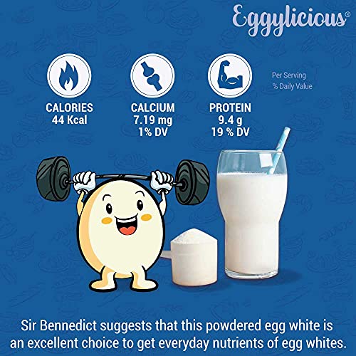 Eggylicious Egg White (Albumin) Powder, Dried Natural Protein Powder