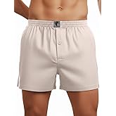 LUFT Mens Fine Linen Soft Stretch Elastic Waistband Underwear Boxer Shorts