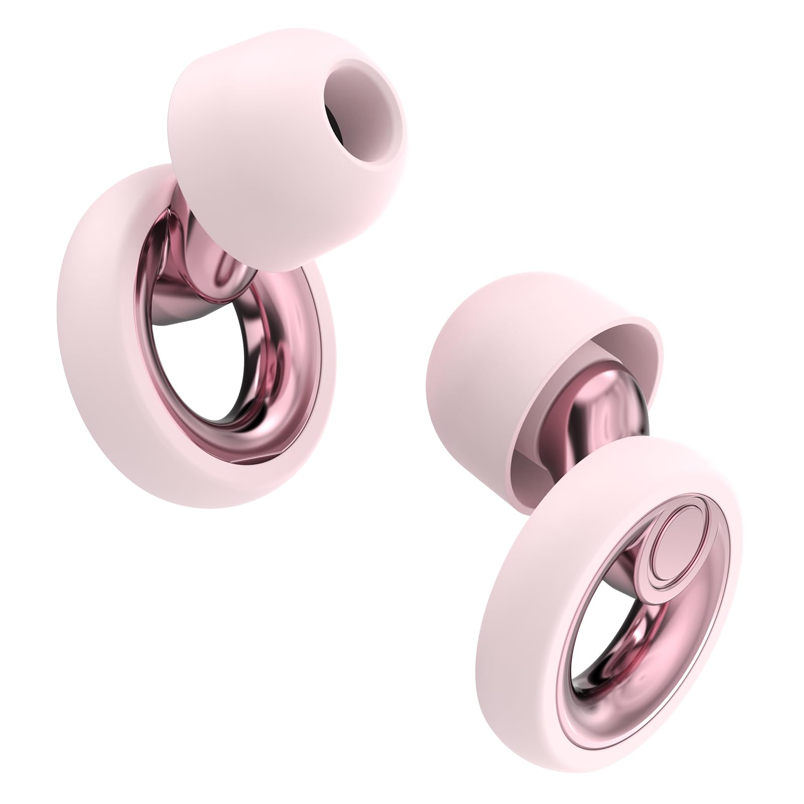 Photo 1 of LOETRUY Ear Plugs for Sleeping Noise Cancelling - Reusable Silicone Earplugs for Concert, Motorcycle, Sports and Festivals, 30dB Noise Reduction, Washable Hearing Protection - Pink