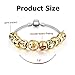 Cute Animals Emoji Charms Bracelet 18K Gold Plated Include 10 Pieces of Interchangeable Emoji Beads Enamel