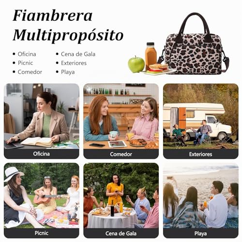 AOTM Spallacci Regolabili Lancheira de Termica Thermal Bag, 12L Food Bag, Food Bag, Lunch Bag, Office Travel Picnic