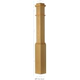 Amish Made 4091 Red Oak Box Newel Post